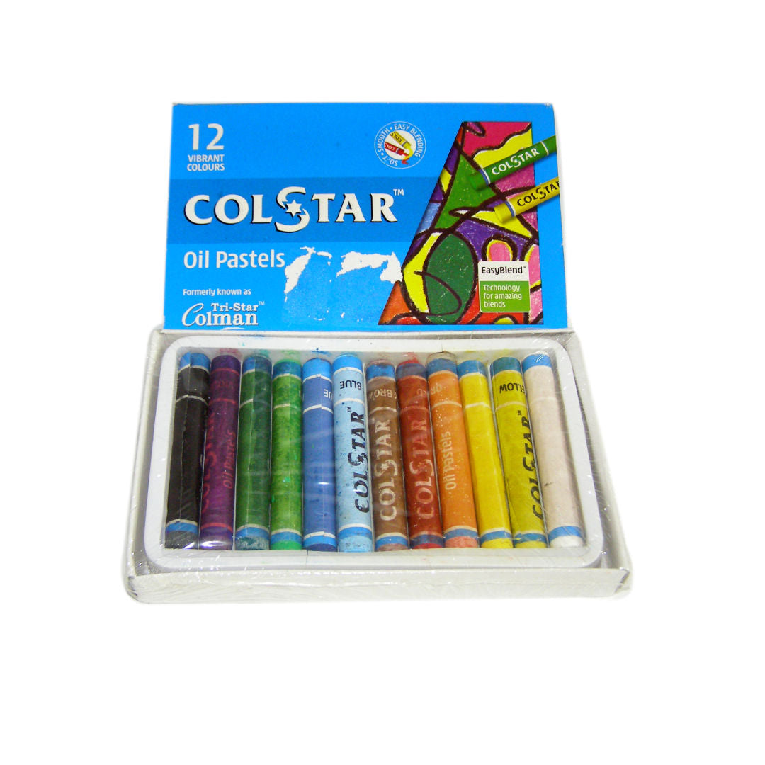Colstar Oil Pastels Set Drawing & Coloring, 12 Color, 65x9mm