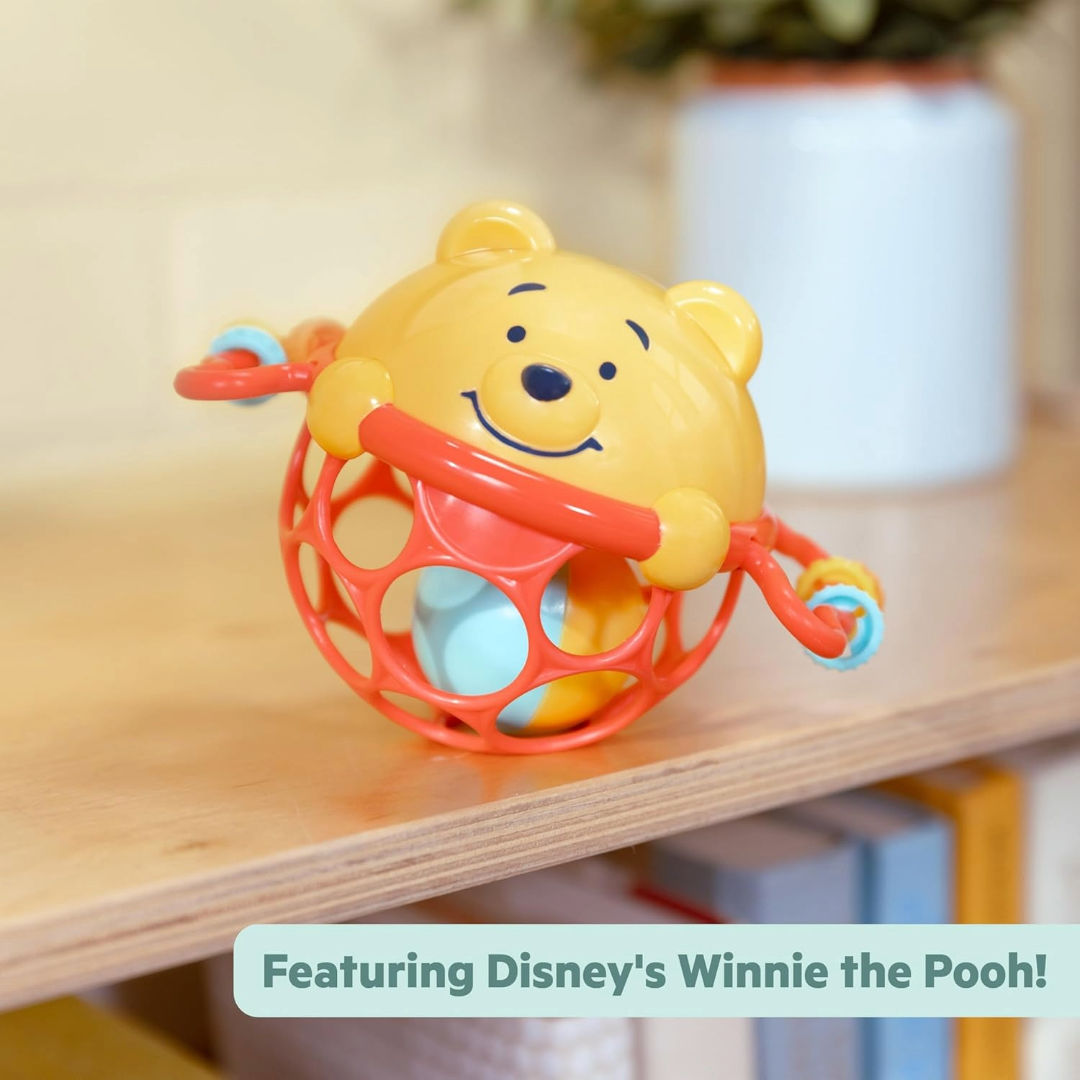 Bright Starts Disney Baby Winnie the Pooh Jingle & Shake Rattle Toy (15.06 x 11.89cm), 0M+