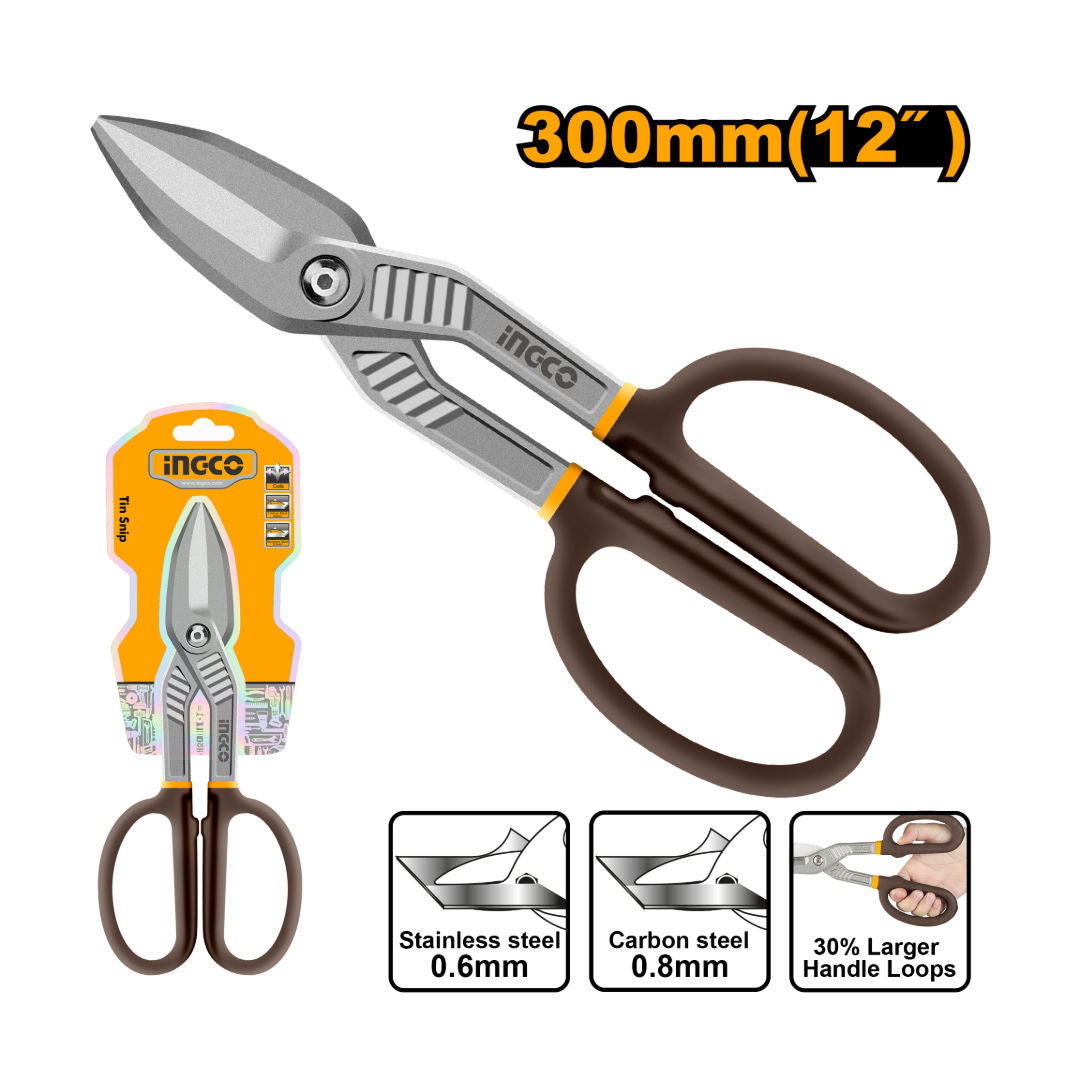 INGCO Tin Snip, 0.8mm Carbon Steel