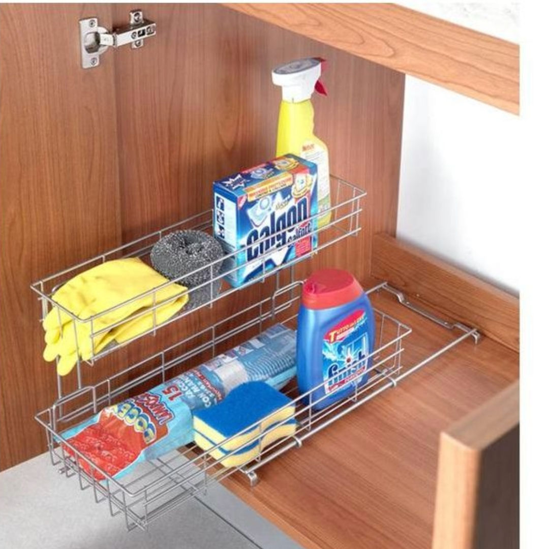 Metaltex 2 Tier Sliding Basket Limpio