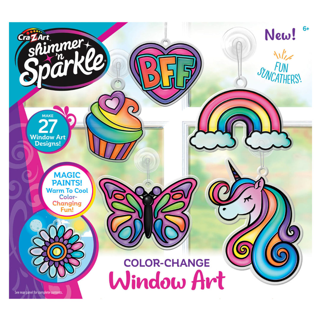 Cra-Z-Art Shimmer 'n Sparkle Color Change Window Art Kit, 6+ Years
