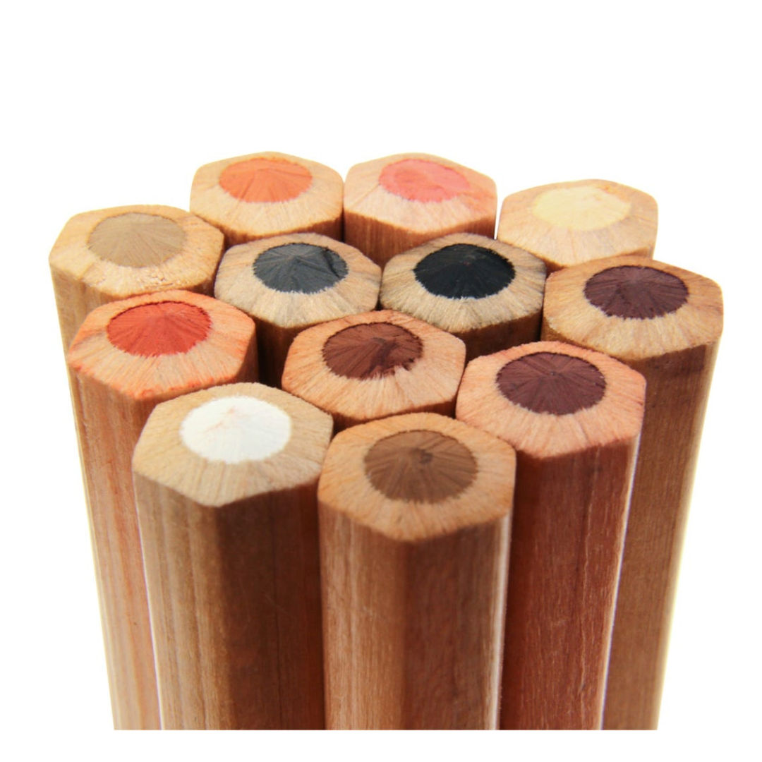 Mont Marte Skin Tints Pastel Pencils Signature, 12-Pieces, MPN0102