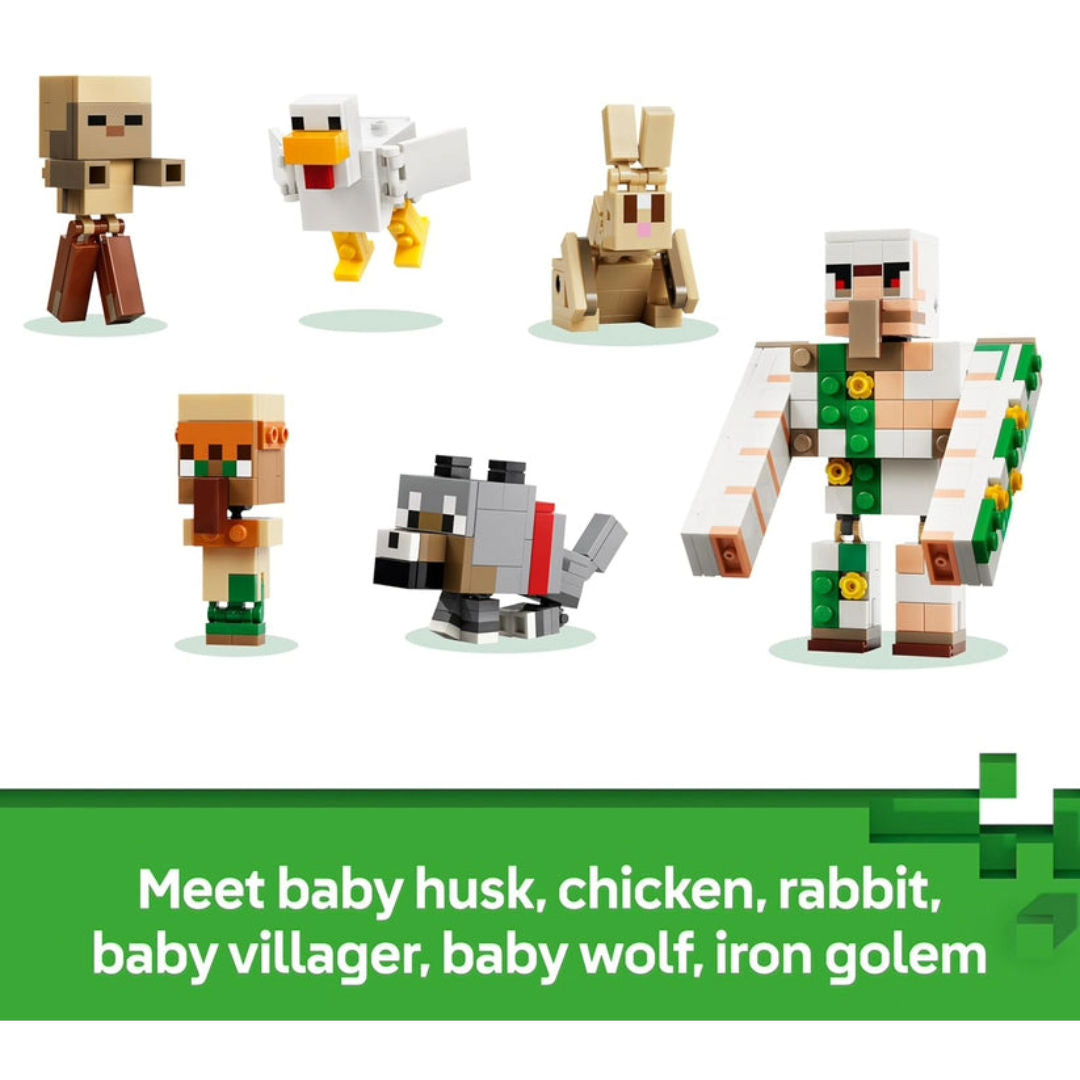 LEGO Minecraft Chicken Jockey Desert Attack Building Set, For Age 9+ Years