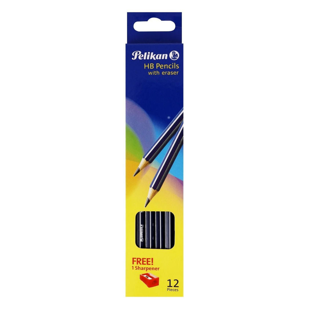 Pelikan HB Pencils Set with Sharpener, 12 Pieces, 957043