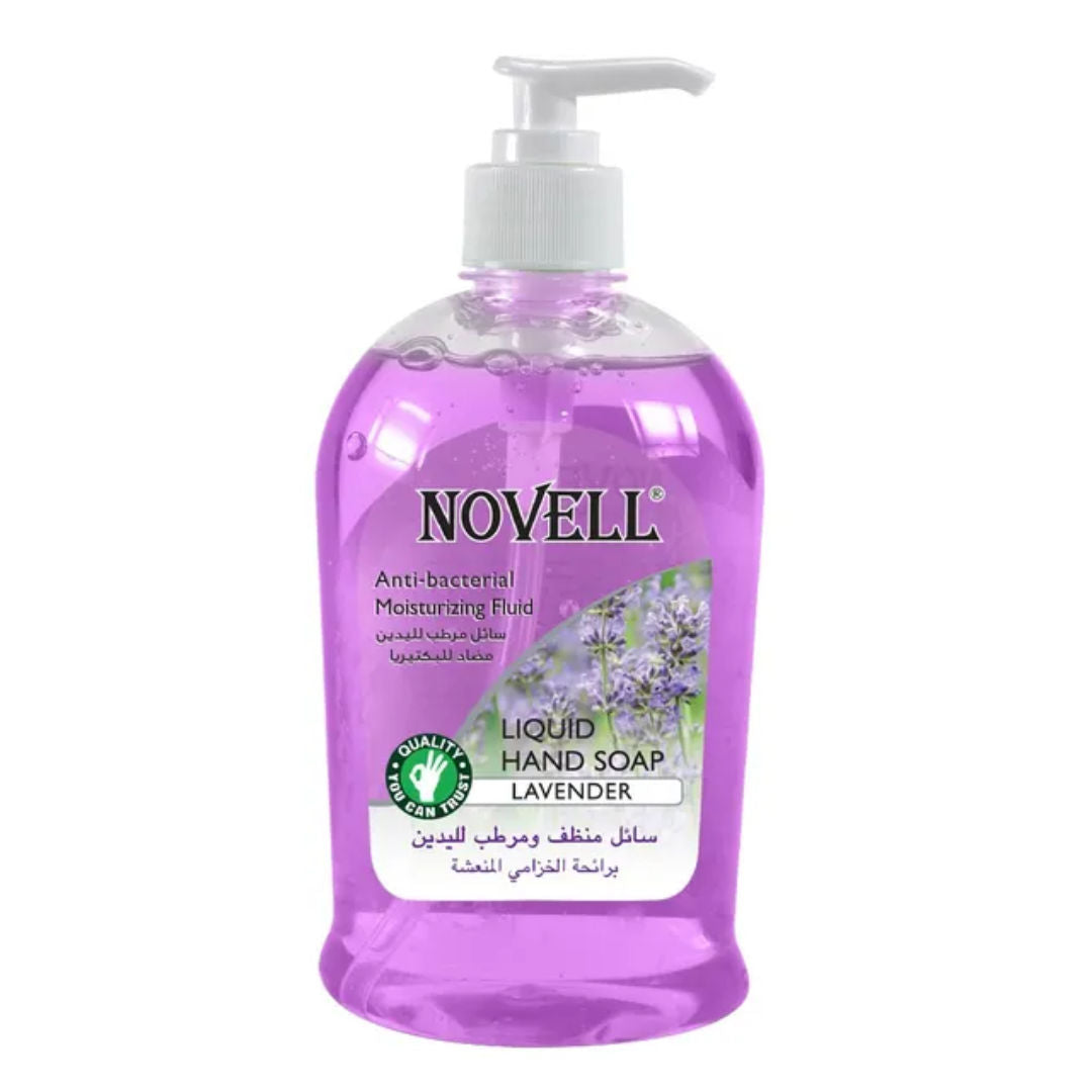Novell Anti-Bacterial Moisturizing Liquid Hand Soap, Lavender, 500ml