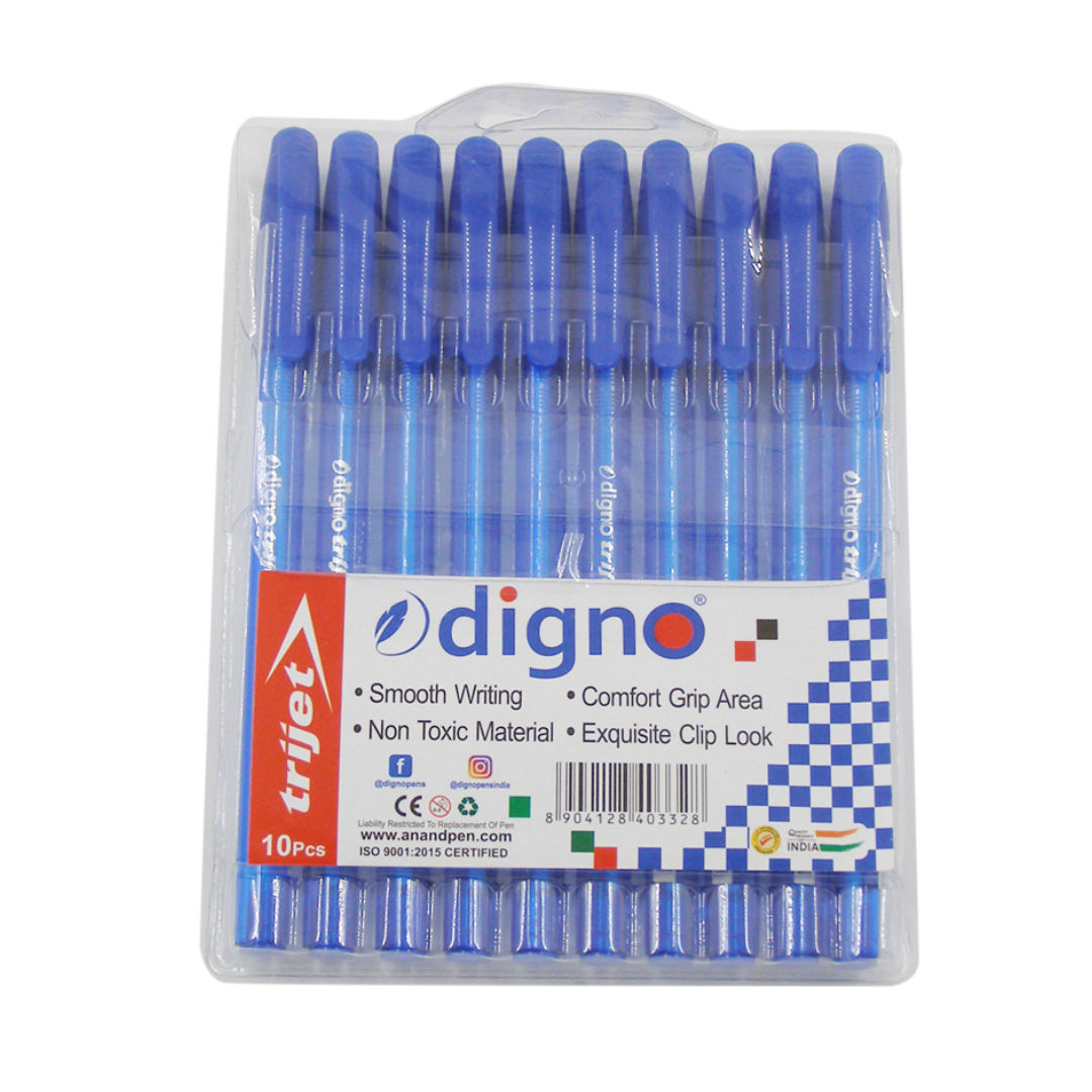 Digno Ball Point Pen Smooth Writing, Pack of 10