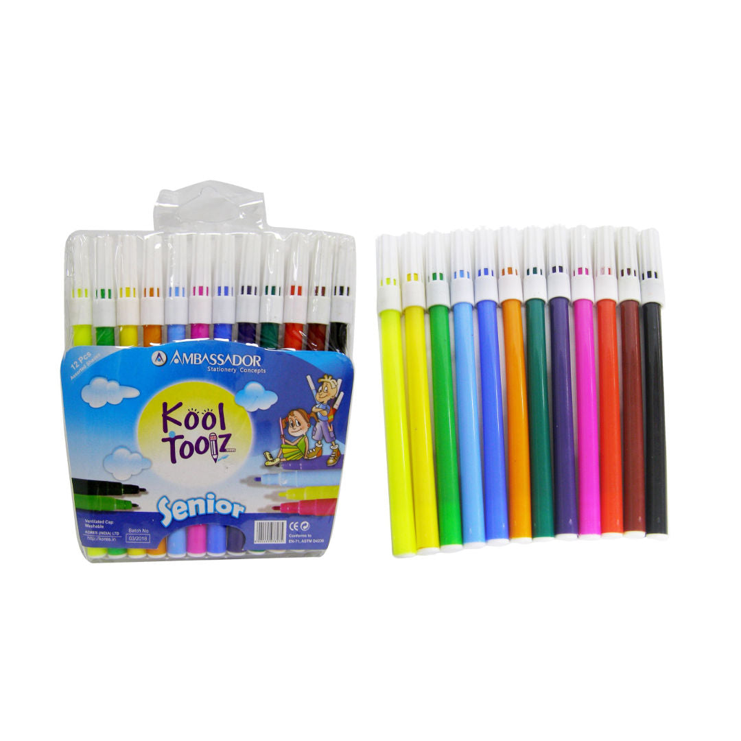 Kooltoolz Senior Sketch Pen, 12 Pieces