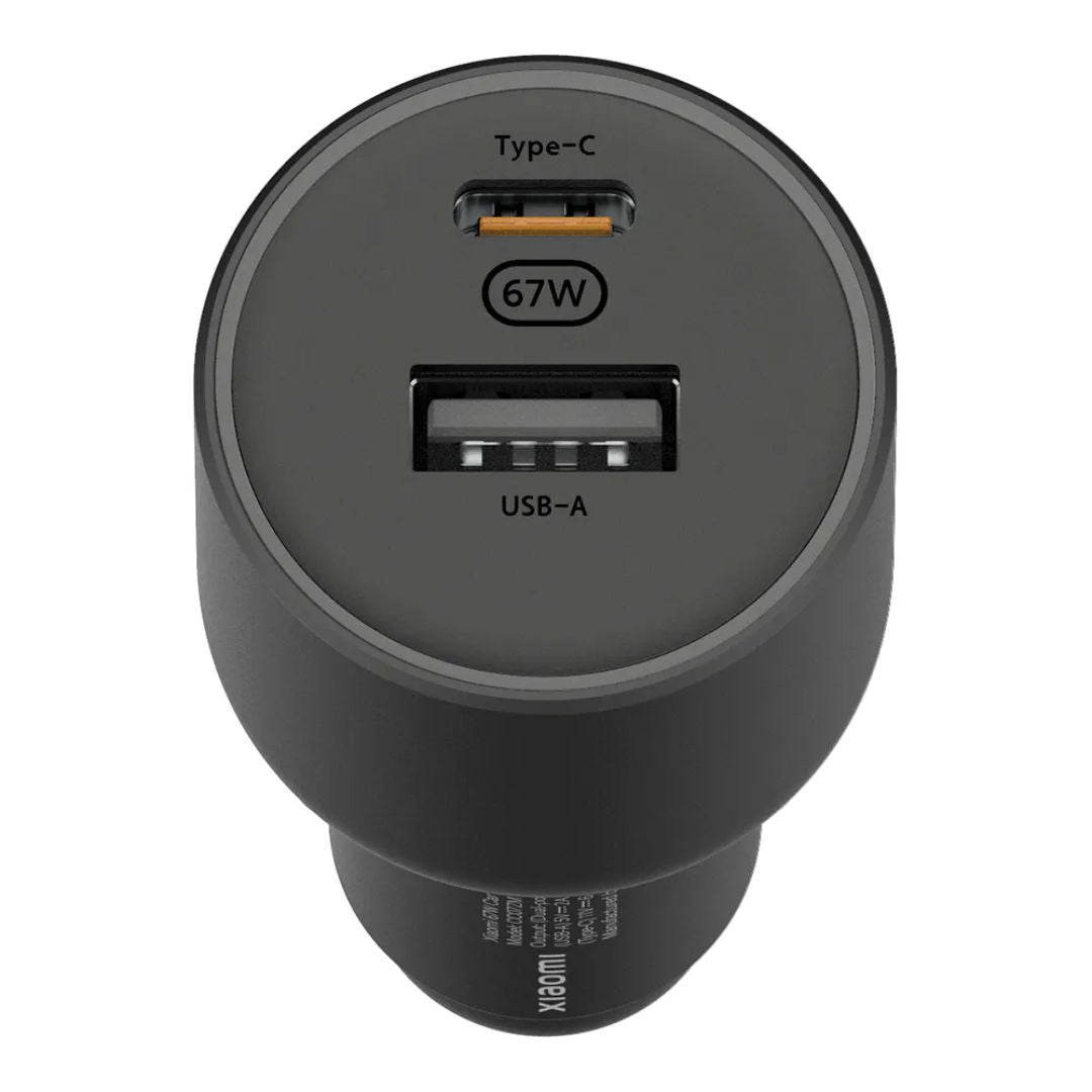Xiaomi 67W Dual-Port Car Charger, USB-C & USB-A Fast Charging Adapter