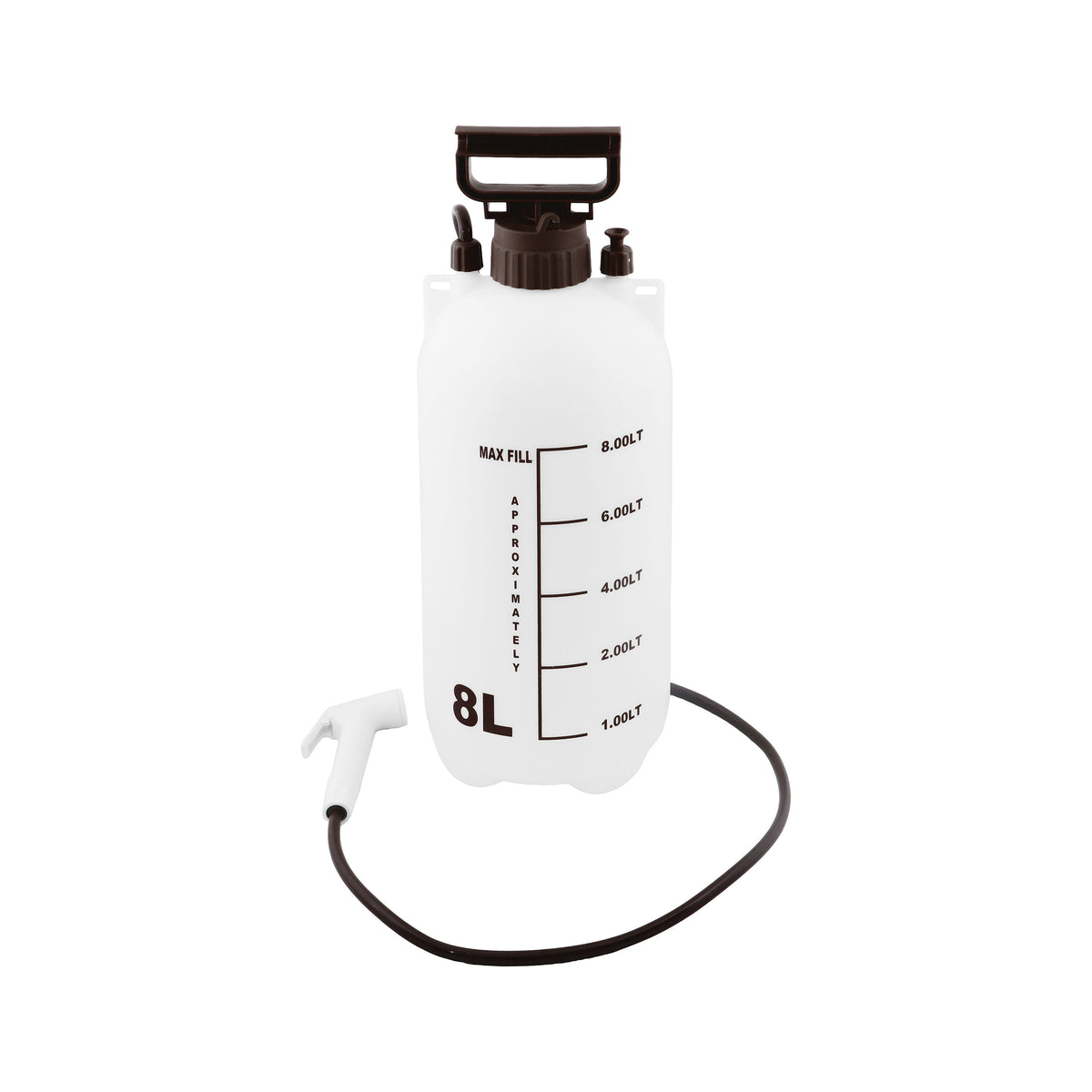 3L Portable Manual Pressure Water Sprayer & Handheld Bidet Pump, White