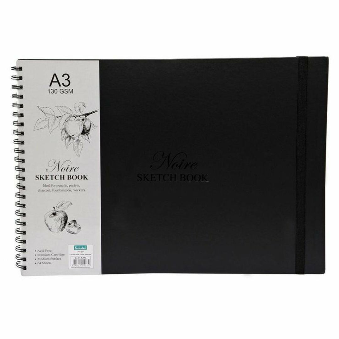 Scholar Noire Sketch Pad, 130gsm, 64 Sheets