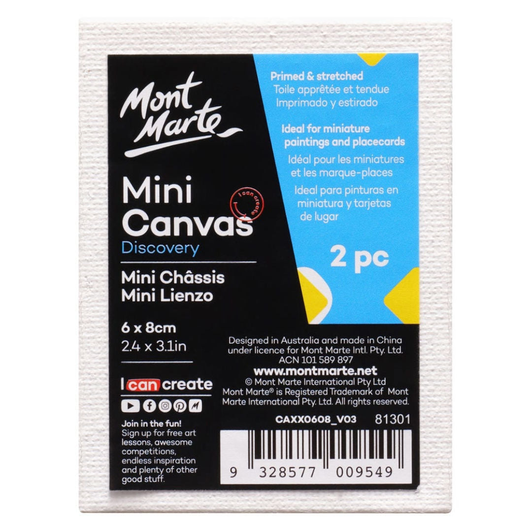 Mont Marte Mini Canvas Discovery, 2-Pieces