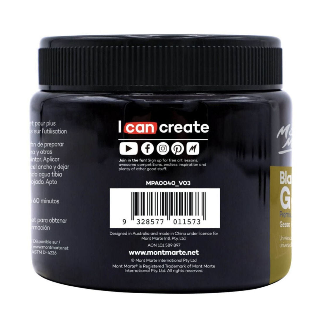 Mont Marte Black Gesso, 500ml, MPA0040