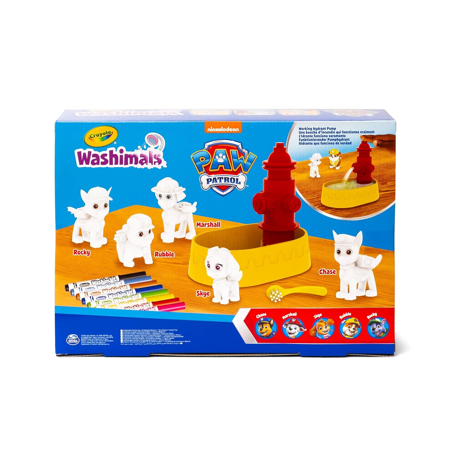 Crayola PAW PATROL Washimals Colour & Wash Hero Pups Activity Set, 5 Pups