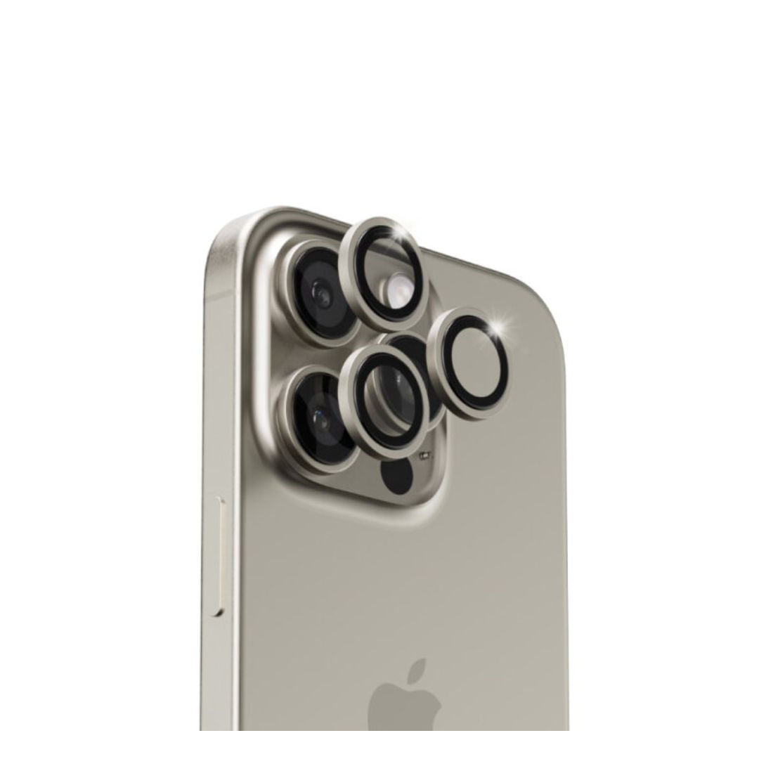 Blupebble Graphene Camera Lens Protector For iPhone 16 Pro & iPhone 16 Pro Max, 9H Tempered Glass, Titanium