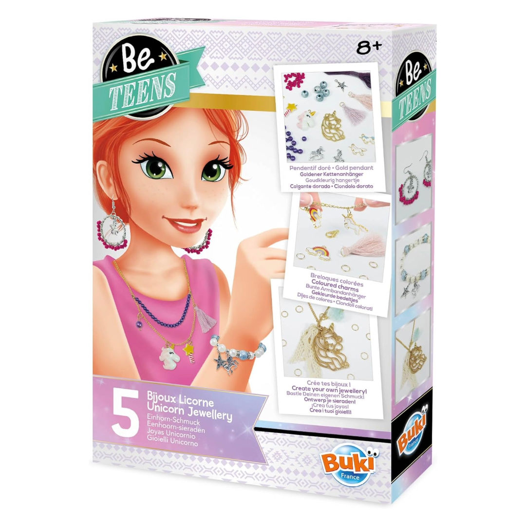 Buki France Be Teens Unicorn Jewelry Art DIY Kit, (59 Pieces)