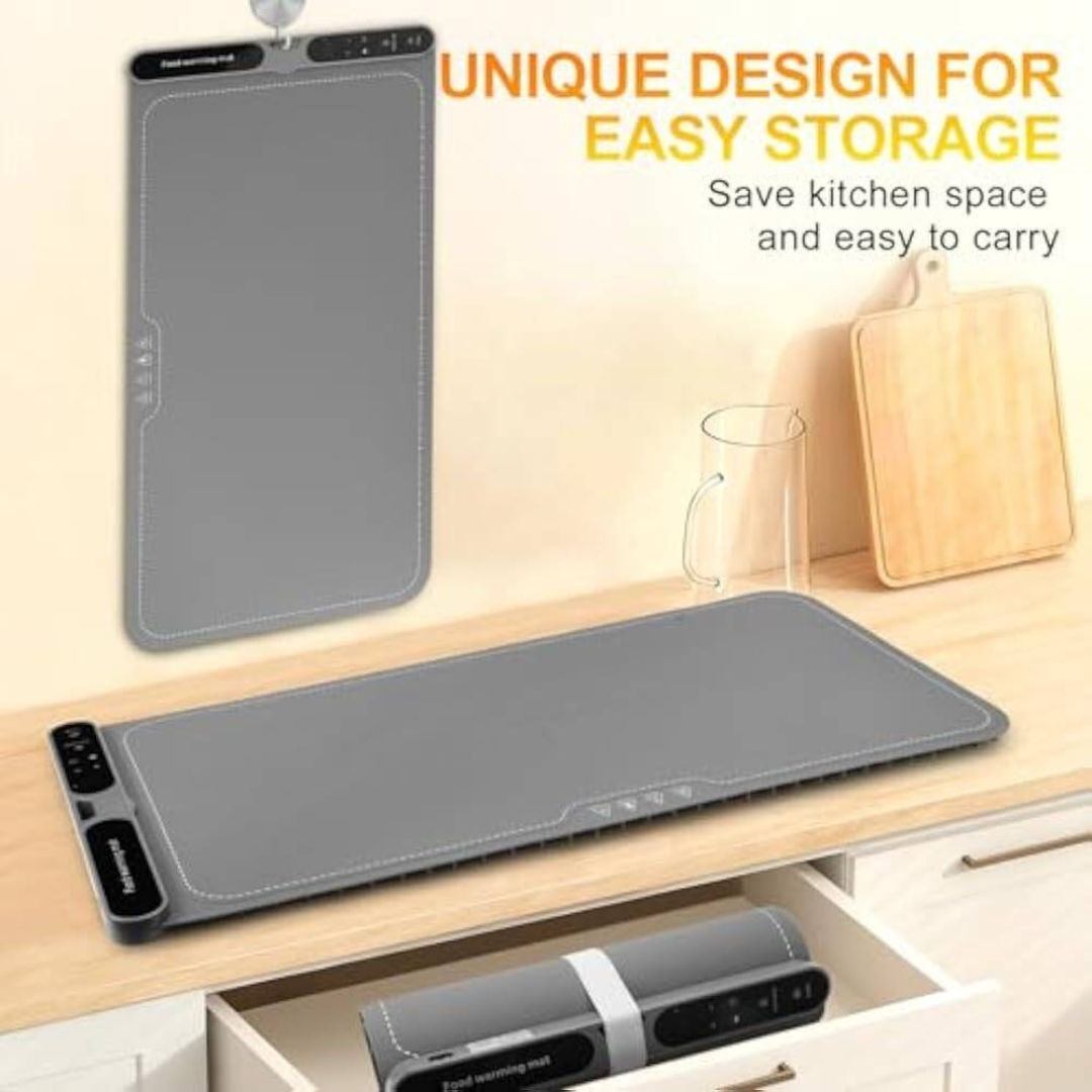EPICARMA Food Heating Electric Food Warming Mat, Extra Large, Gray