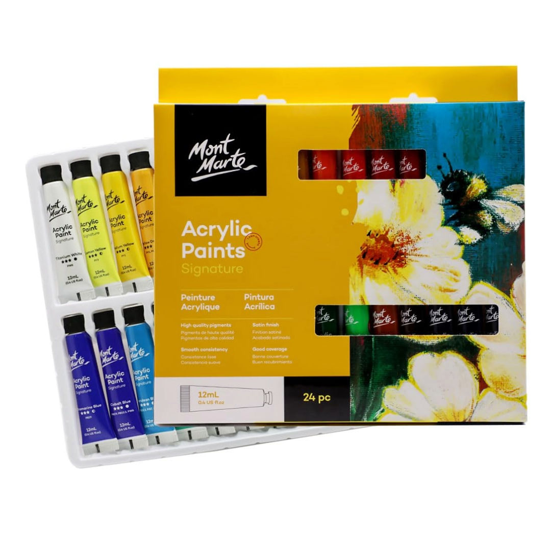 Mont Marte Acrylic Paints Set Signature, 24x12ml,  PMHS0034 P24-508
