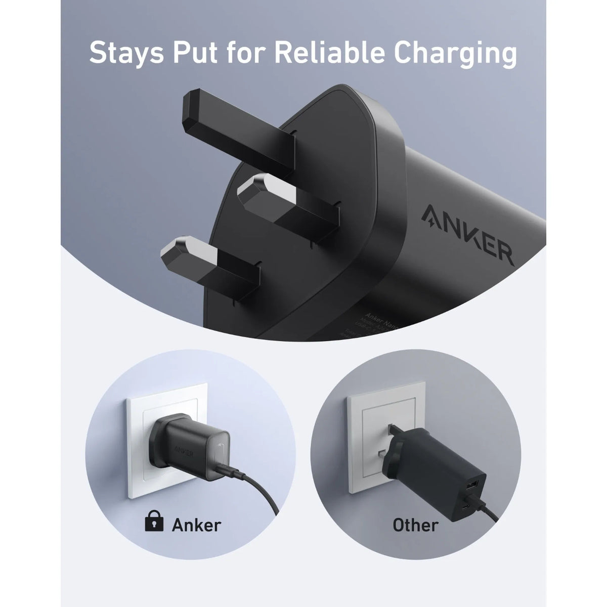 Anker 100W Nano Charger with 6ft USB-C Cable, PD Fast Charging, Compact UK Plug, B2679K11