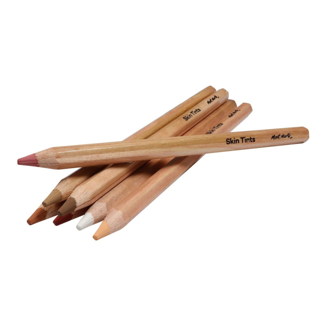 Mont Marte Skin Tints Pastel Pencils Signature, 12-Pieces, MPN0102
