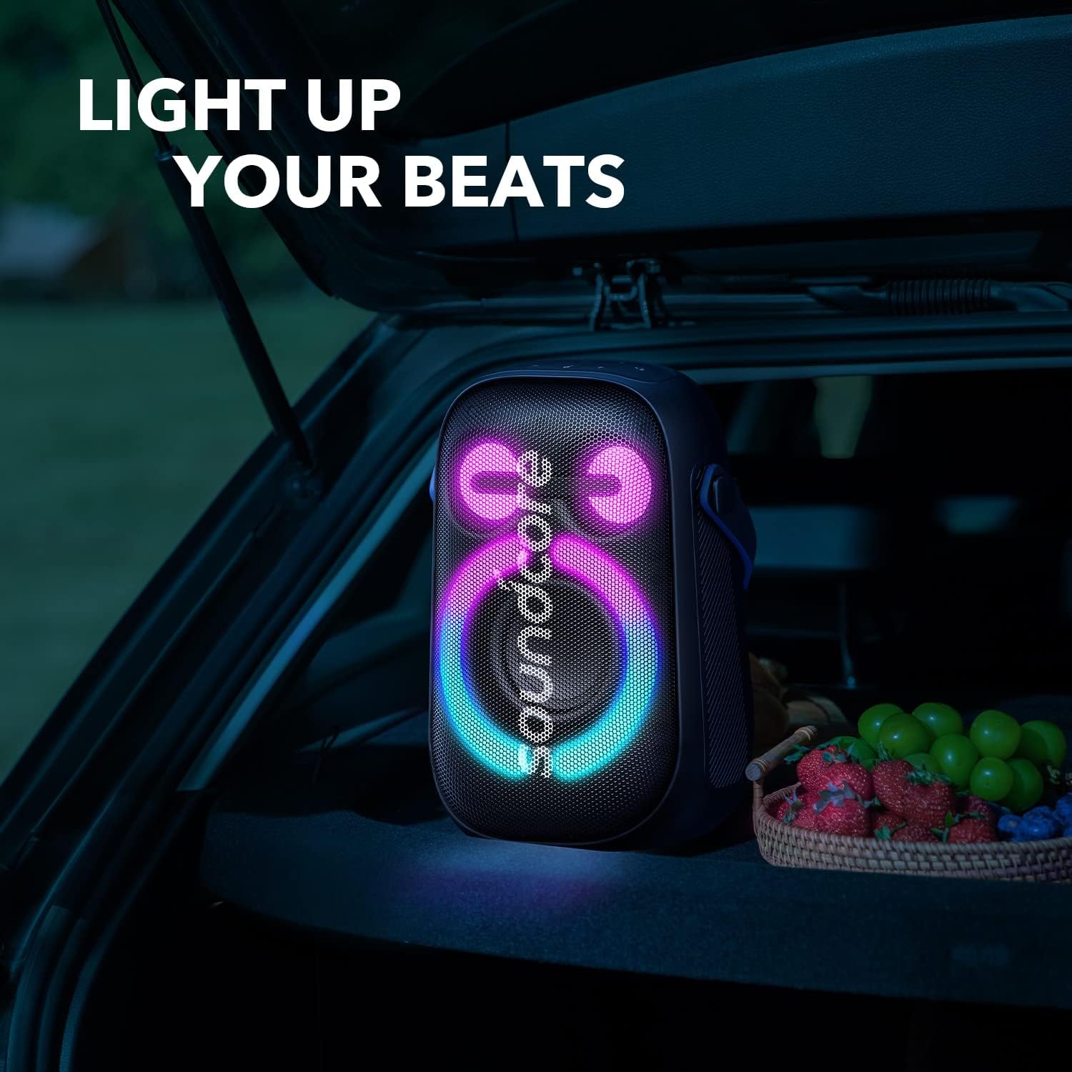 Anker Soundcore Rave Neo 2 Portable Party Speaker with BassUp, PartyCast 2.0, 18H Playtime, Black