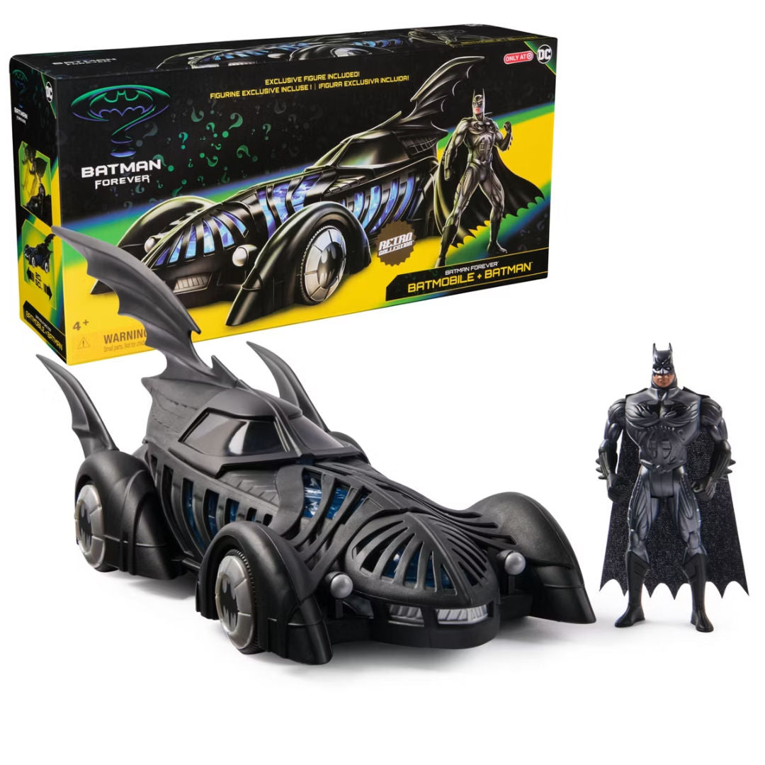 DC Batman Forever Retro Collection Batmobile with Batman Figure Set
