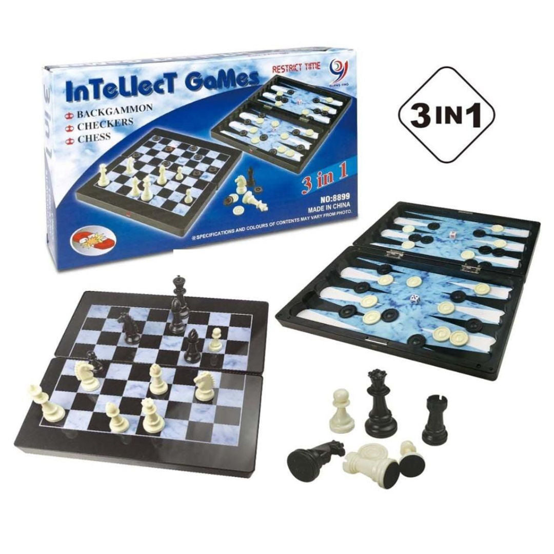 RSC 3 in 1 Intellect Games Chess Checkers Backgammon, C15-164