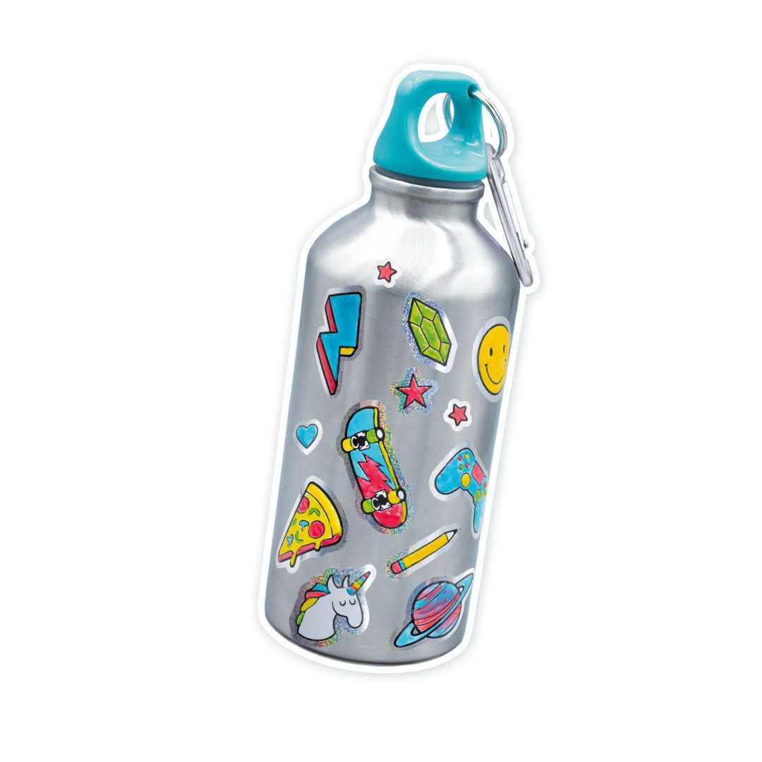 Buki France DIY Water Bottle with Sticker, (400 ml)