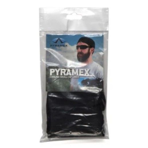 Pyramex CSK111 Skull Cap Liner, Black, Moisture-Wicking Sweat Control Cap, UPF 45 Protection