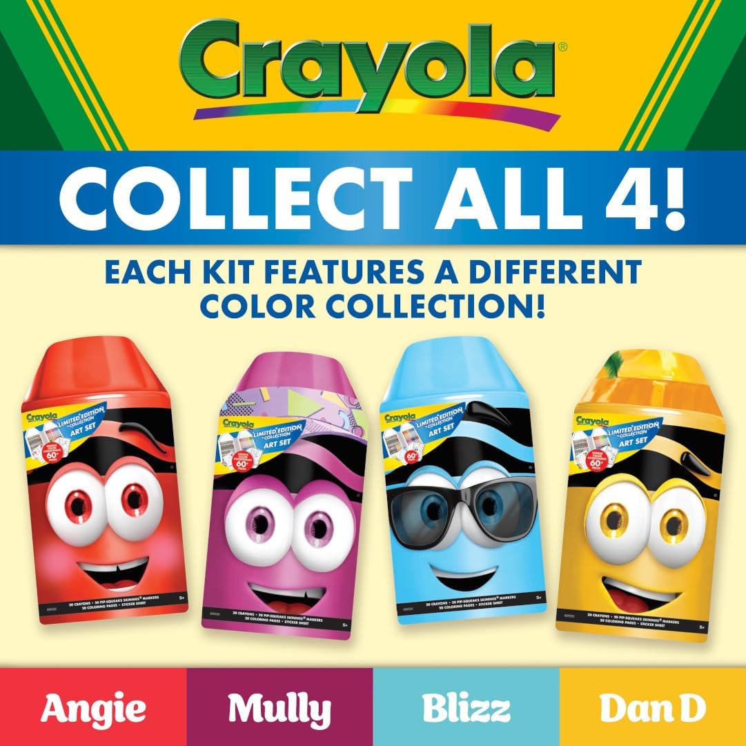 Crayola Limited Edition Angie Collection Art Set, Red Art Case, 60+ Pieces
