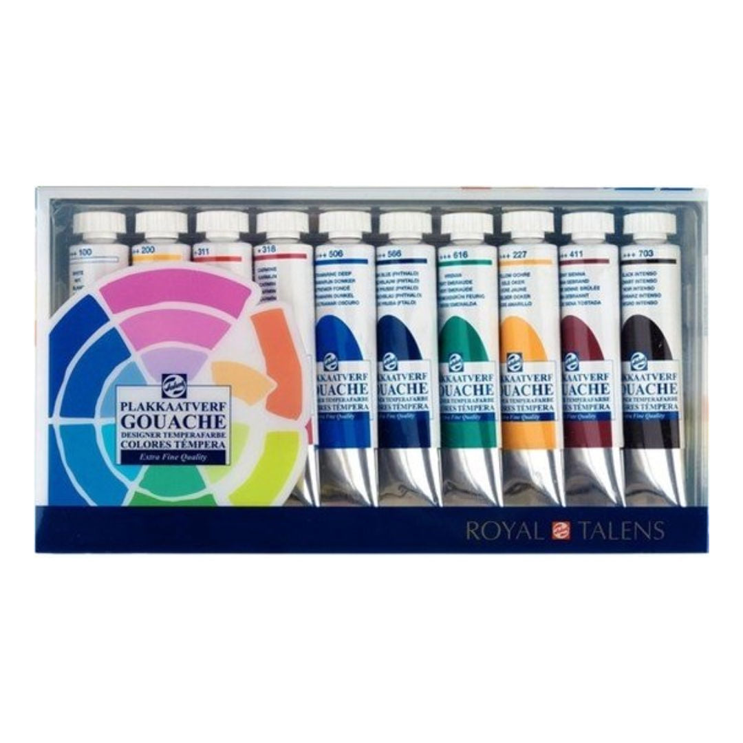 Royal Talens Gouache Colour Tube Set, 10×20 ml, 08850411