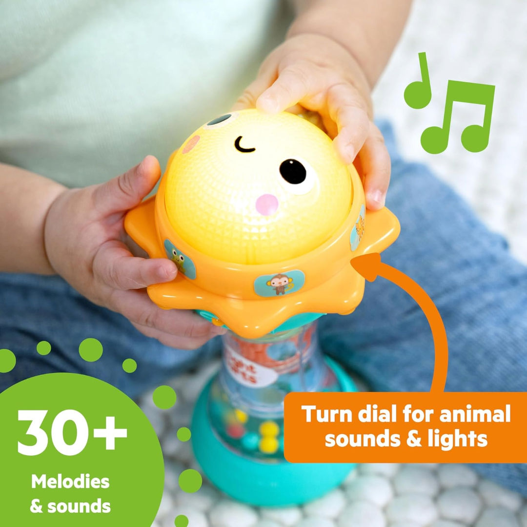 Bright Starts Lights & Giggles Just for Sun Flashlight Toy, (17.9 cm)