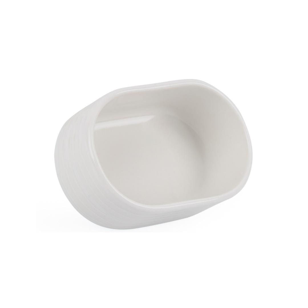 Ariane Eclipse Rectangular Sugar Bowl, Premium Ceramic White Serving Bowl, APRARN120077002