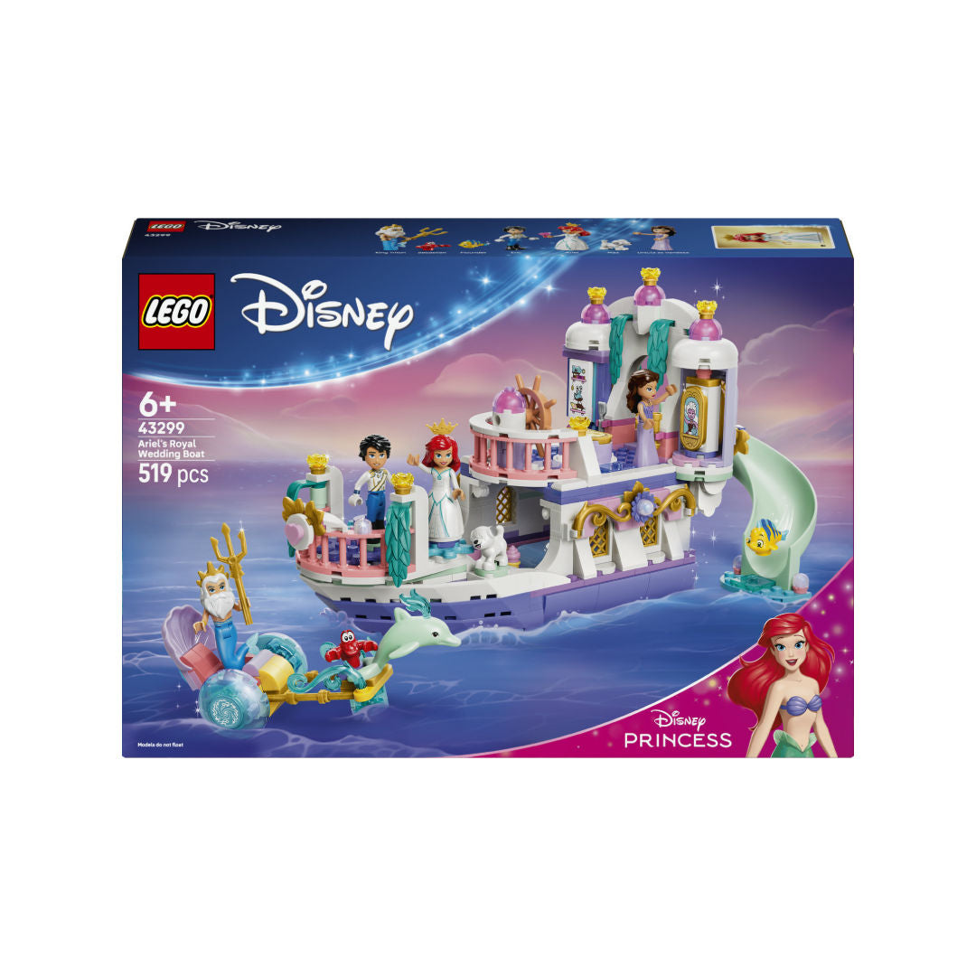 LEGO Disney Ariel's Royal Wedding Boat Building Set, For Age 6+ Years