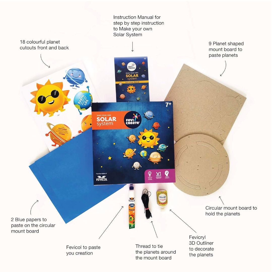 Pidilite Fevicol, Fevicreate DIY Solar System Kit, Make Your Own 3D Solar System Model