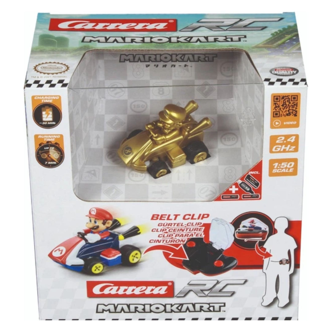 Carrera Mario Kart Gold Mini Mario RC Car 1:50, 6+ years