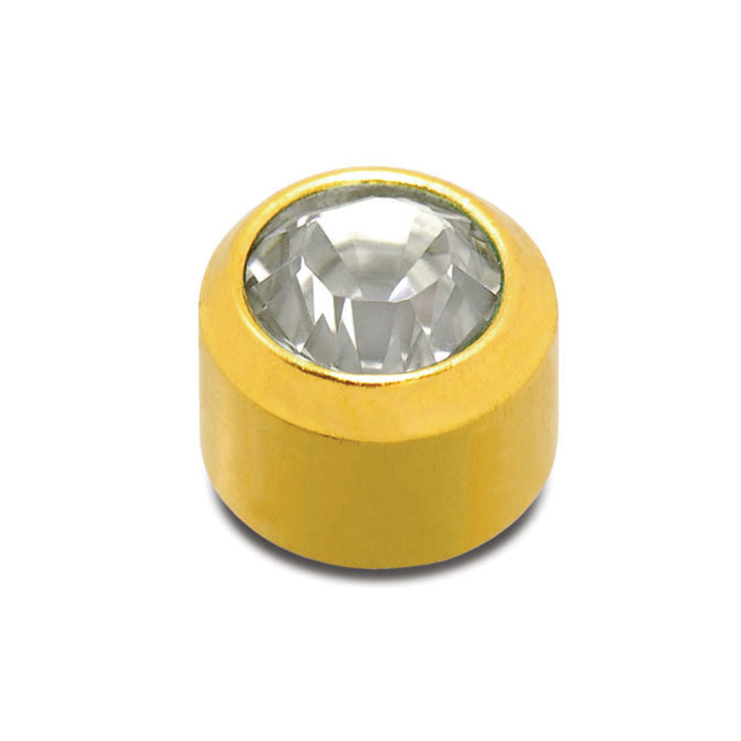 Caflon Safetec 24Ct Gp April Mini Earring