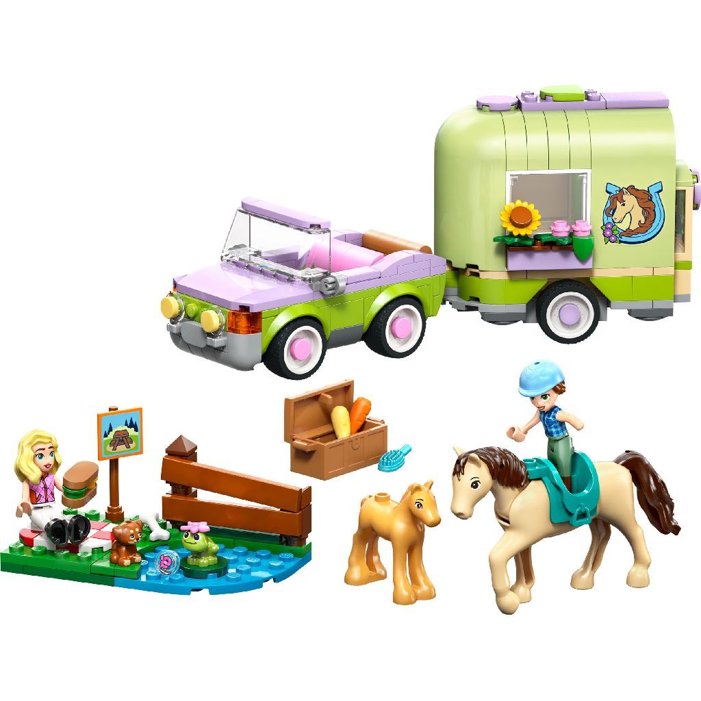 LEGO Friends Horse & Baby Foal Trailer Building Set for Ages 7+, 279 Pieces