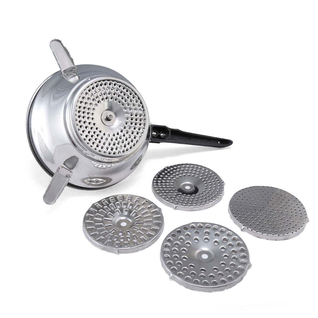ANJALI Stainless Steel Puran Machine, Deluxe With 5 Jali