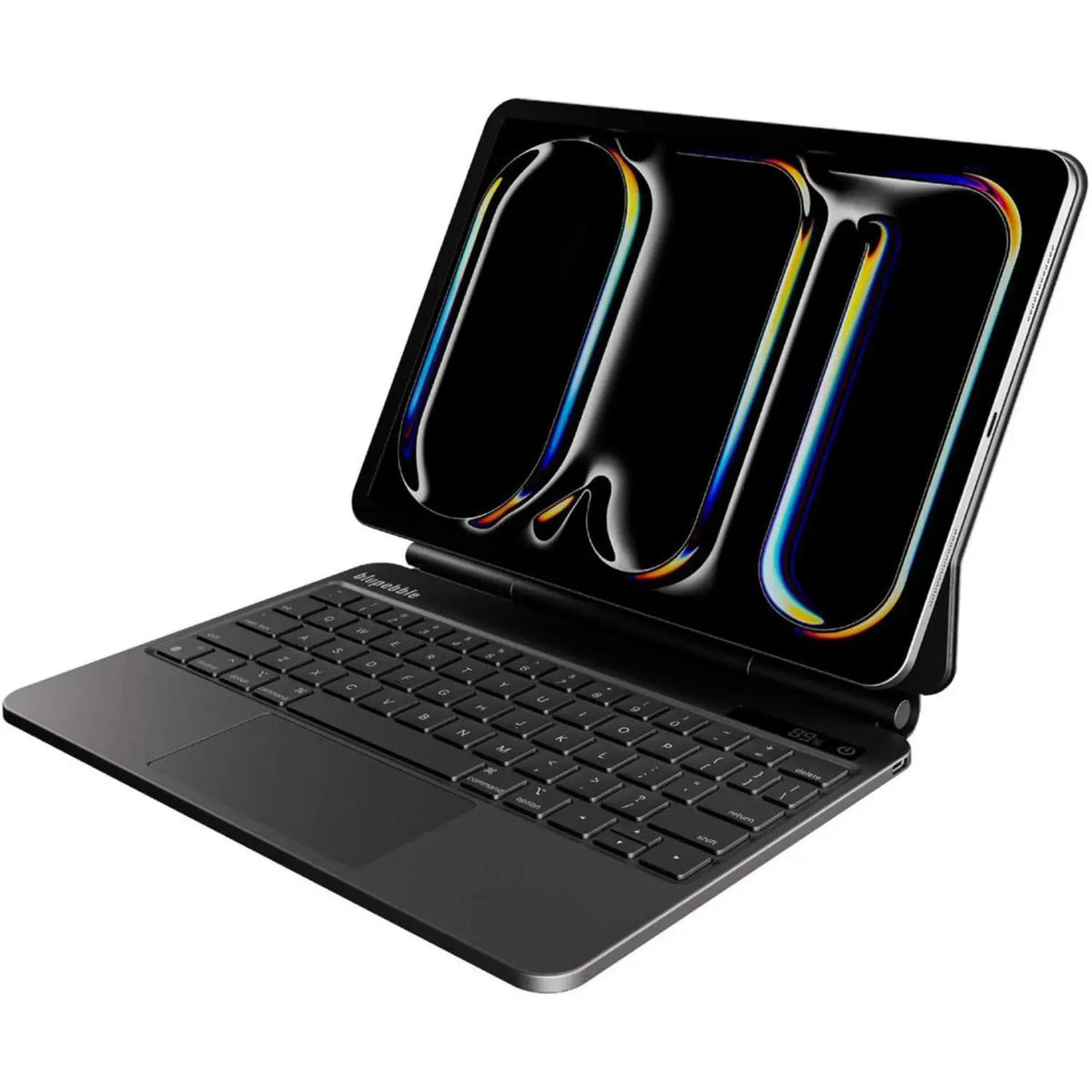 Blupebble Magic Folio with Trackpad English & Arabic Keyboard for iPad Pro 11-inch, 2024, Black