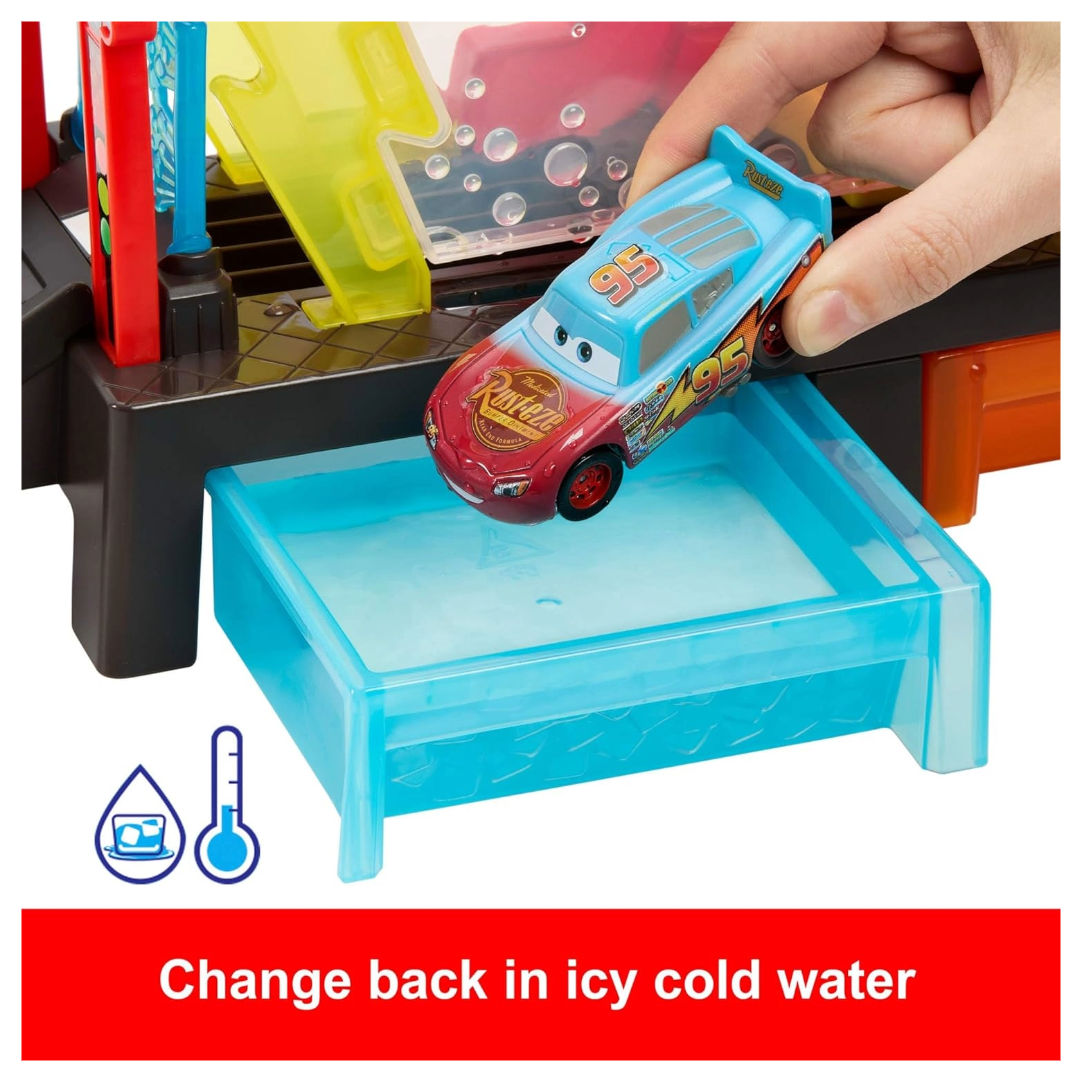 Disney Pixar Cars Color Changers Race Ready Car Wash Playset, For Age 4+ Years