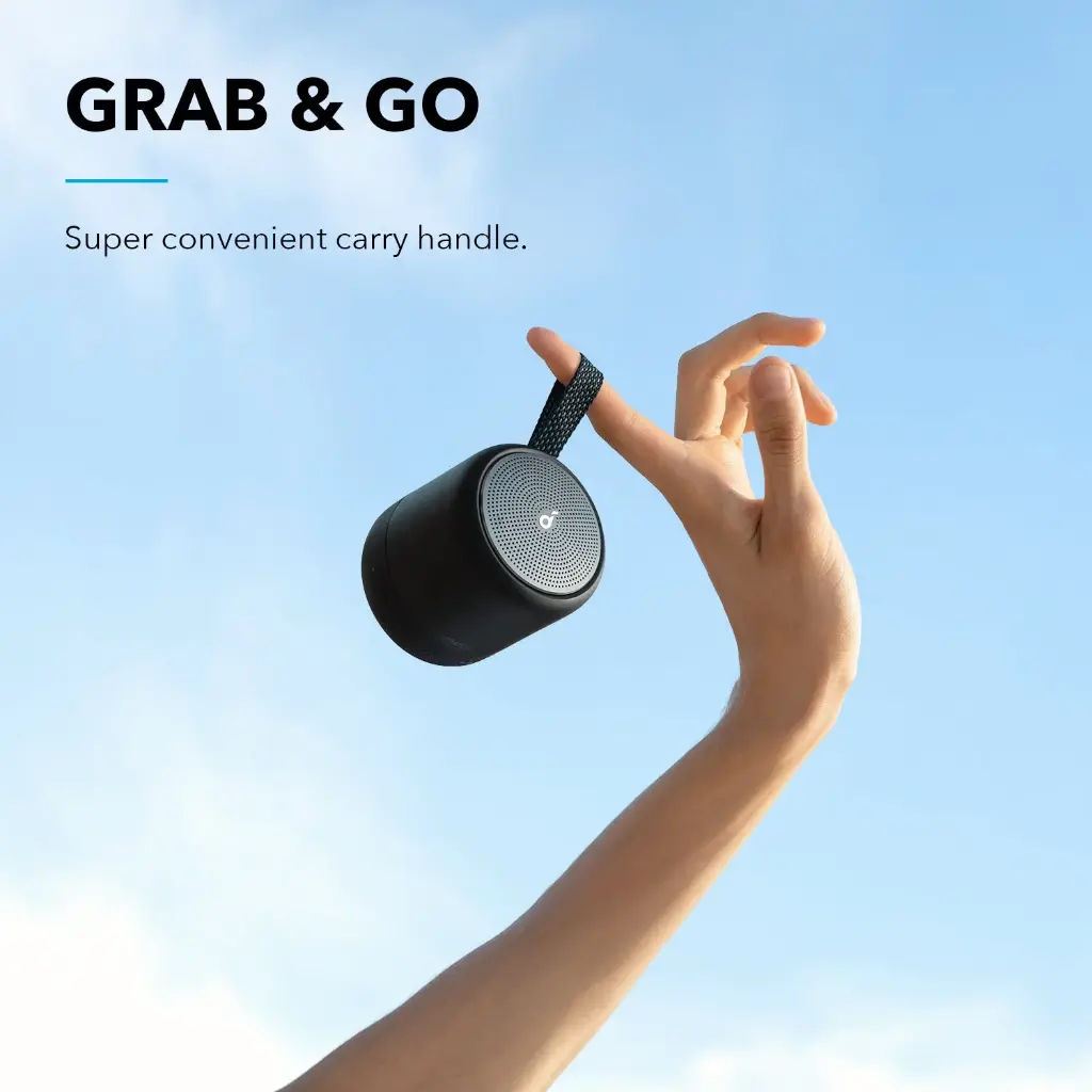Anker Soundcore Mini 3 Bluetooth Speaker, 360° Sound, IPX7 Waterproof, 15H Playtime, Black