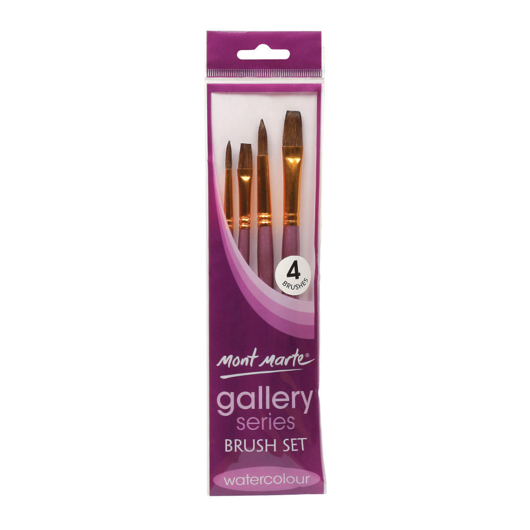 Mont Marte Brush Set, Gallery Series, 4-Pieces, BMHS0029