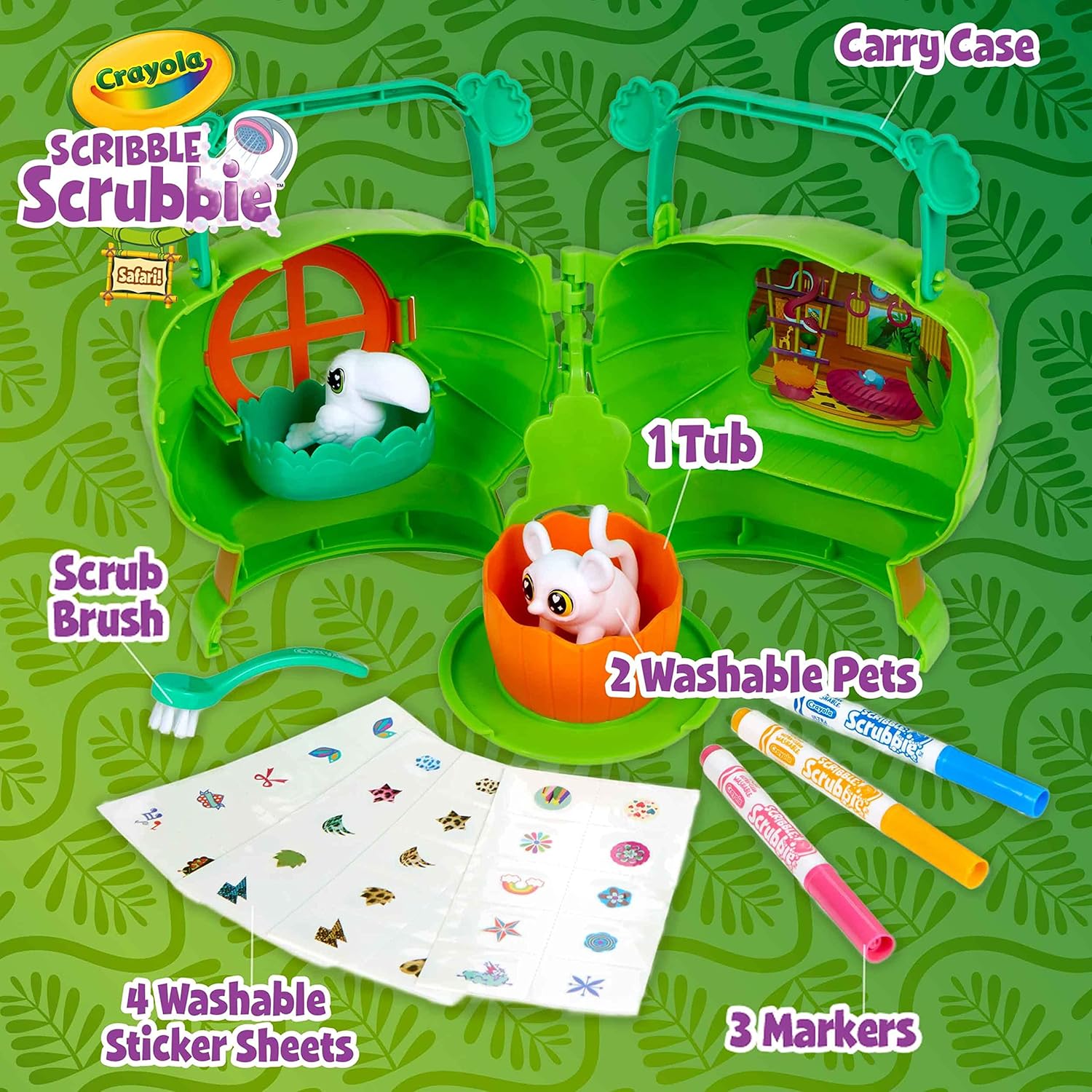 Crayola Scribble Scrubbie Safari Treehouse Paint Kit