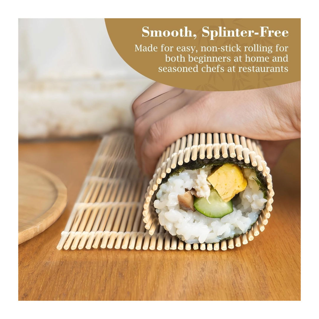 RSC Bamboo Sushi Mat 22 x 24 cm Rolling Mat for Sushi & Maki, P24-391