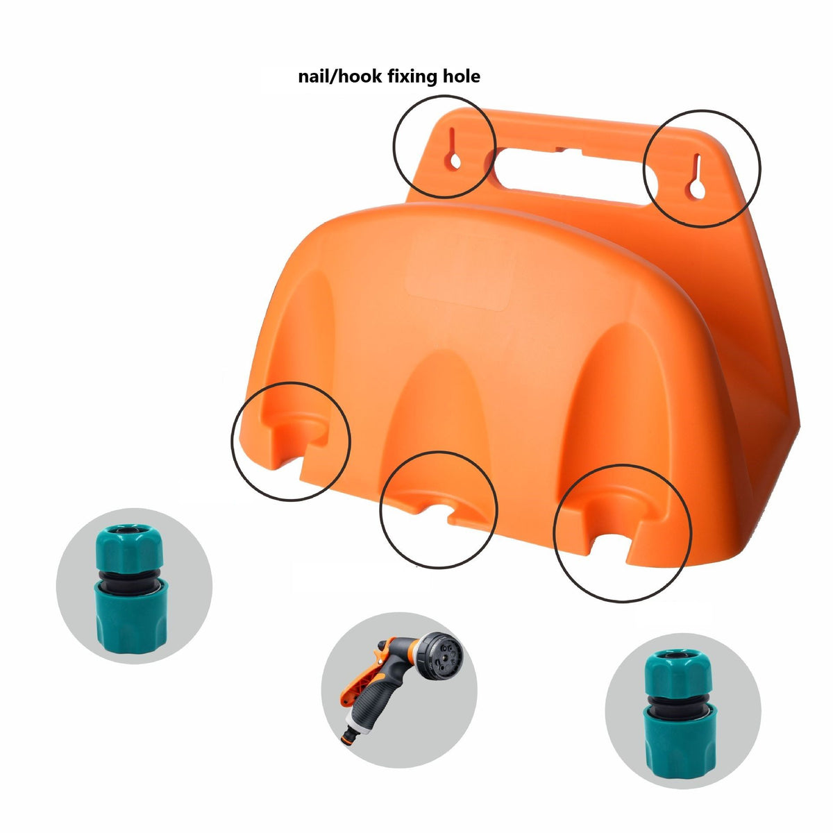 Heavy-Duty Plastic Garden Hose Holder