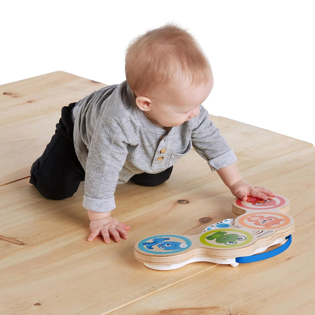 Baby Einstein Hape Magic Touch Drums Wooden Musical Toy, 6 Months+