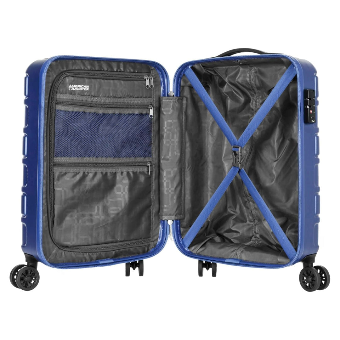 American Tourister Bricklane Hard Luggage Trolley Bag, Blue