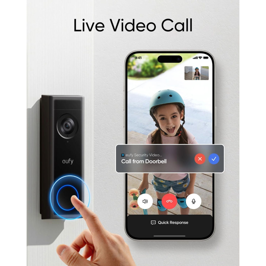 Anker C30 Eufy Video Doorbell Black 1