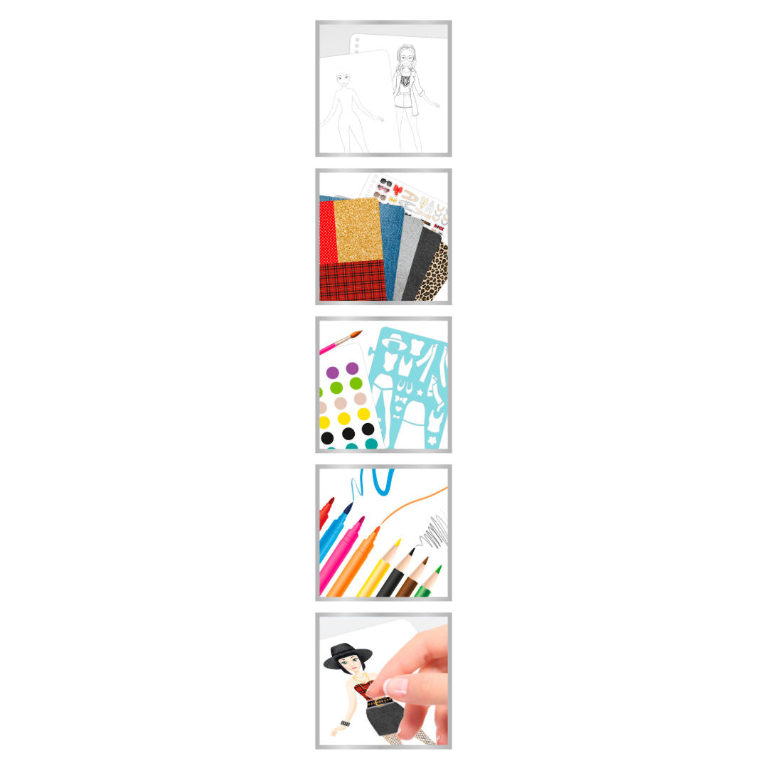 Buki France Be Teens Rock Outfits Sketchbook with Art Tools, (28 Pages)