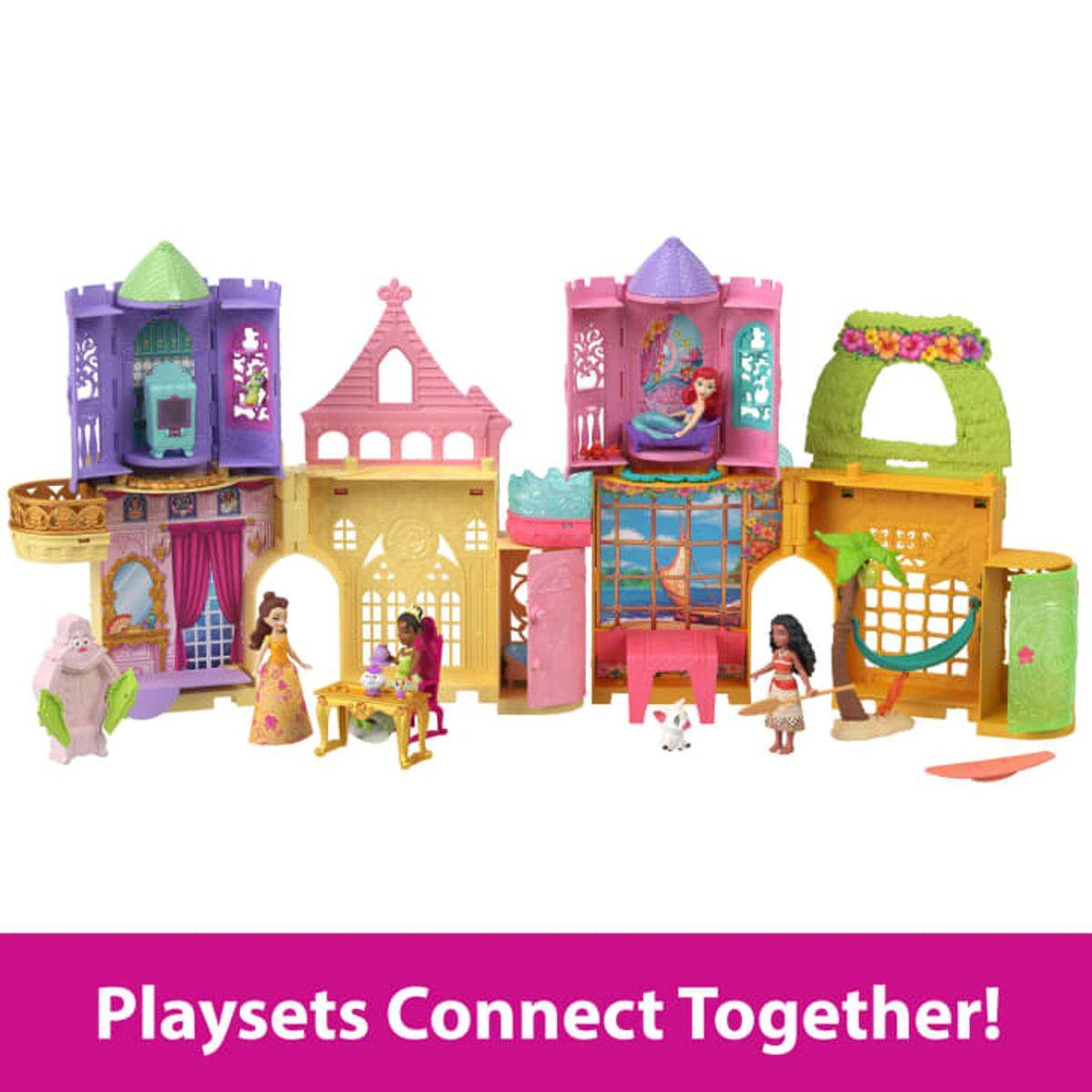 Disney Princess Beauty and the Beast Belle Storytime Stackers Castle Playset, For Age 3+ Years